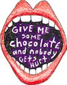 Ecard Give me some chocolate and nobody gets hurt