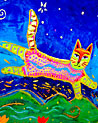 Cosmic Kitty free art Ecard