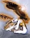 Golden Angel Free Lesbian Art Ecard