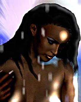 Rain black woman nude