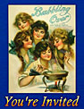 Old print 5 women and fondue Lesbian Ecard 
