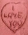 I Love You in Sand Valentine Ecard