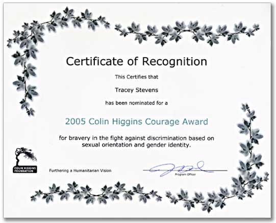 Colin Higgins Courage Award